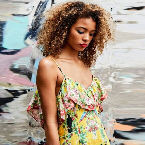 Camilla Love Birds Frill Dress XS b87 - Picture 2 of 11